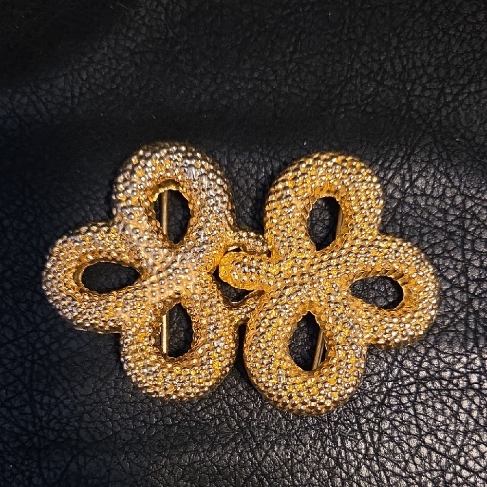 Motion East Gold Textured Belt Buckle